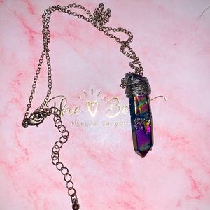 Handmade bismuth necklace